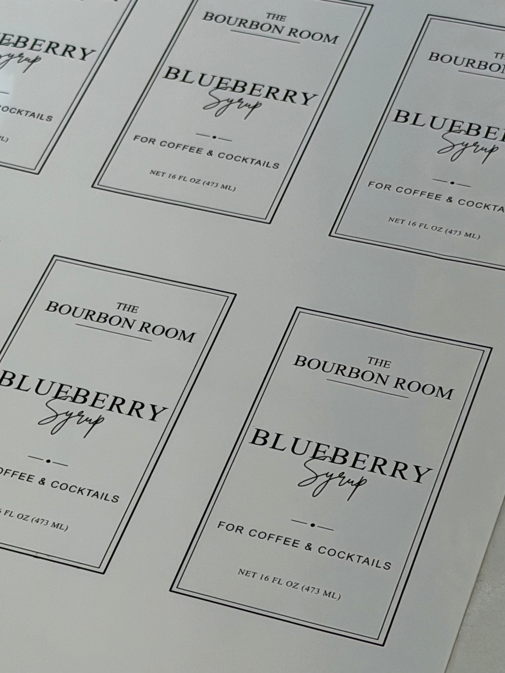 Coffee & Cocktail Syrup Label Collection (Printable PDF)
