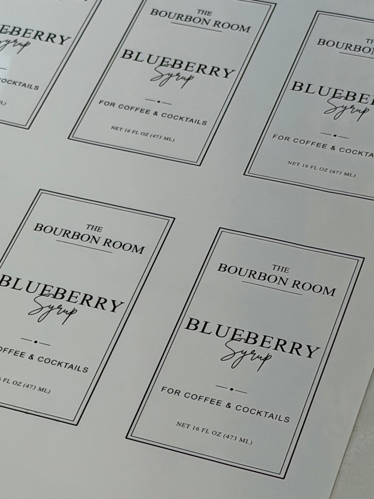 Coffee & Cocktail Syrup Label Collection (Printable PDF)